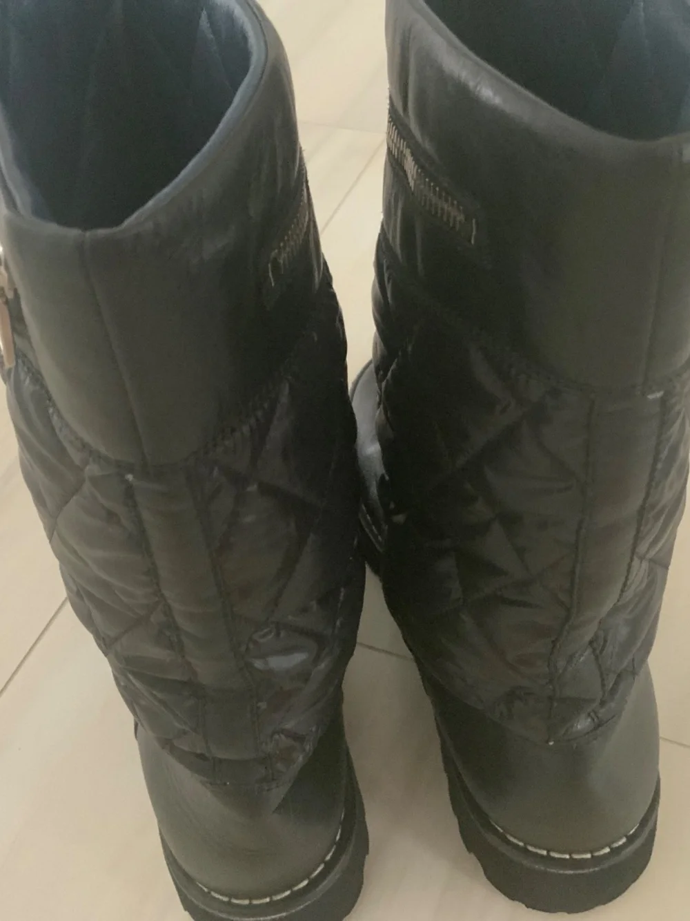 BRAND NEW NEVER WORN CHANEL BLACK QUILTED LEATHER BOOTS PAID $2500.00
